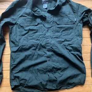 5.11 Tactical Dark Green Button-Up Shirt